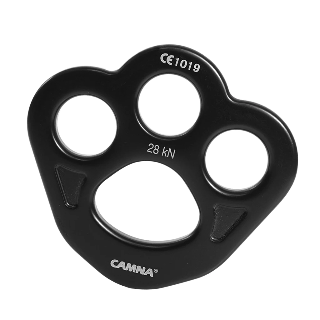 28KN Paw Rigging Plate, Aluminum Anchor Multipliers Connector for Rock Climbing Equipment Tree Arborist Rescue