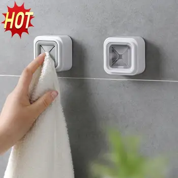 

2X The Smart Towel Holder Push And Grip Space Saving Punch Free Convenient Tool