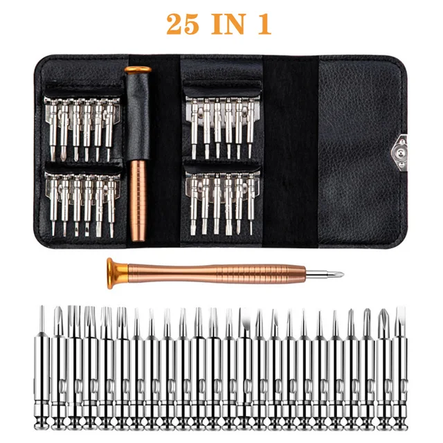 122 in 1 Screwdriver Set Precision Magnetic Screw Driver Bits Torx Hex Bit Handle Mobile Phone Repair Screwdrive Kit Hand Tools 25 in 1