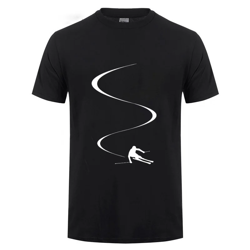 

Skiing T Shirt Father's Day Gift Funny Birthday Present For Dad Husband Boyfriend Men Summer Short Sleeve O Neck Cotton T-Shirt