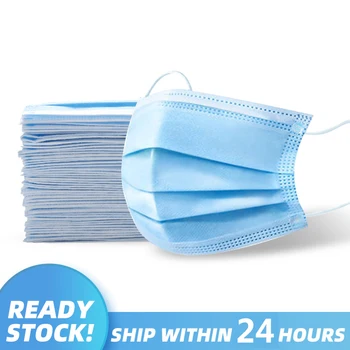 

100PCS Mask Disposable Earloop Face Mouth Masks 3 Layer Protection Anti-Dust Mask Safe Breathable Mouth Mask mascarillas masque