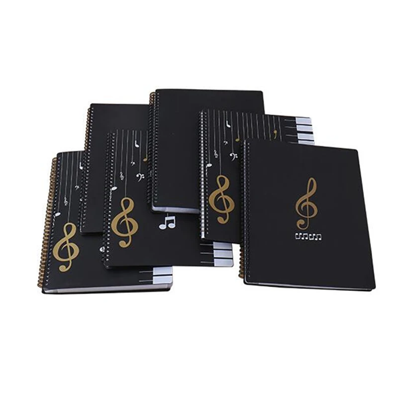 40-100 Pages A4 Music Sheet Folder Transparent Plastic Document File Piano Score Storage Organizer