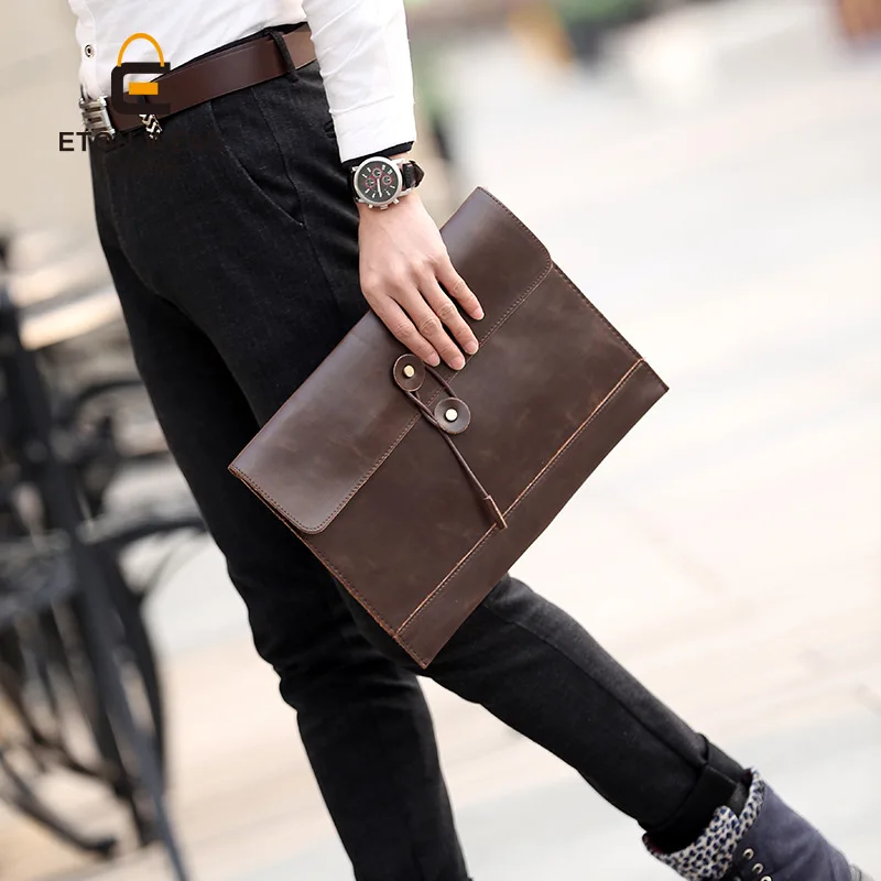 

The new Korean version of men's envelope bag retro file bag business casual clutch bag