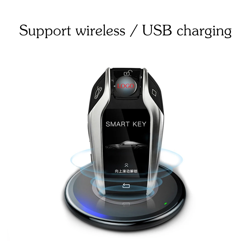 Upgrade LCD key one-click check vehicle status interface exhibition for bmw g30 g11 g12 g01 remote central usb/ wireless charge