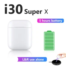 I30 Super X XS TWS 5 часов воспроизведения беспроводные наушники Bluetooth наушники 6D бас наушники PK W1 чип i30 i12 i11 i10 i9s i7s TWS i30