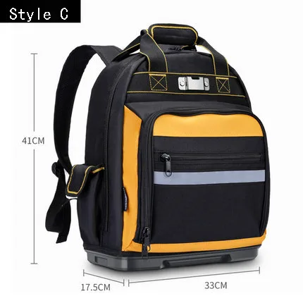 power tool bag Large Capacity Electrician Tool Backpack Multifunctional Maintenance Installation Portable Canvas Thick Wear-Resistant Backpack best tool chest Tool Storage Items