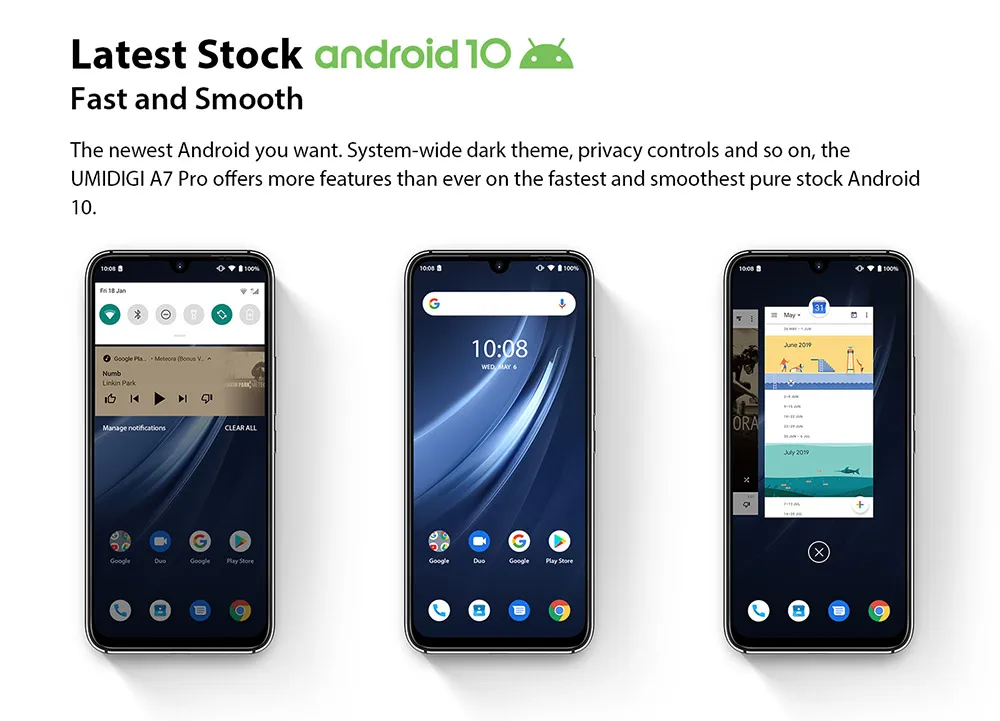 In Stock UMIDIGI A7 Pro Global Version Phone Quad Camera Android 10 OS 6.3 FHD+ Full Screen 64GB/128GB ROM LPDDR4X Octa Core
