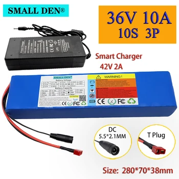 

36V 10Ah 10S3P 18650 Rechargeable lithium Battery pack, Modified Bikes Electric Vehicle scooter, With 15A BMS + 36V 2A Charger