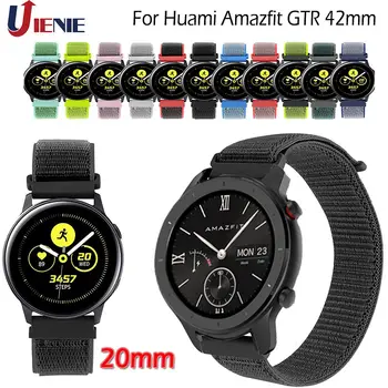 

Nylon Watch Band Strap for Xiaomi Huami Amazfit Bip Lite /GTR 42MM Watchband Bracelet for Samsung Galaxy Active 2 42mm Gear S2