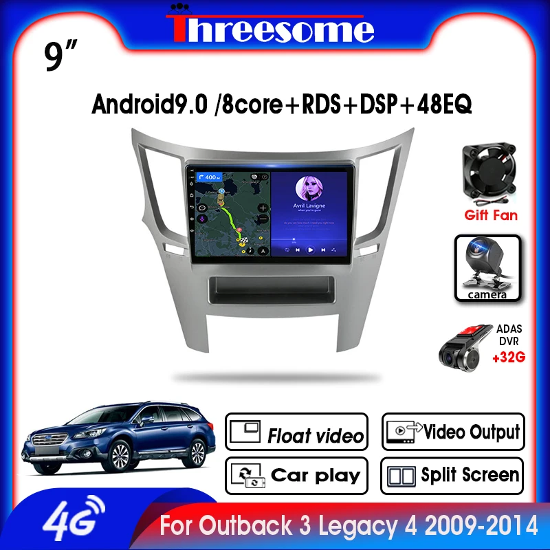 

Android 9.0 Car Radio For Subaru Outback 3 Legacy 4 2009-2014 2Din 8-core 4G+64G GPS Navigation carplay Multimedia Video Player
