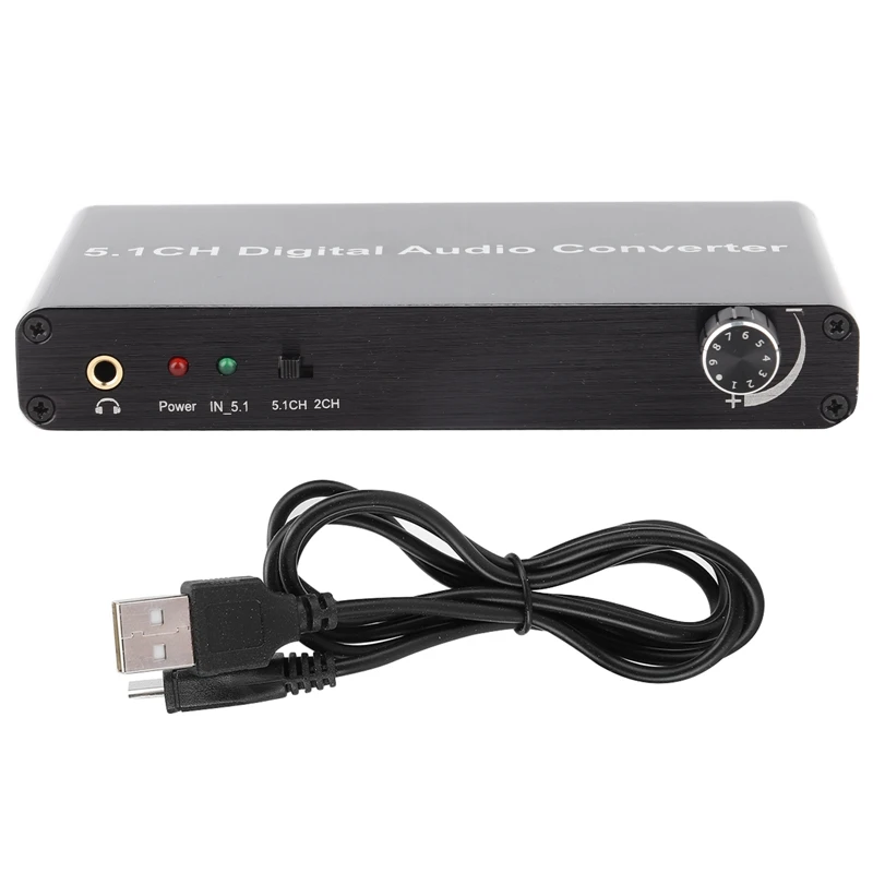 Digital Optical Audio Converter 5.1 Decoder Dts/ac3 Dolby Decoding Spdif Input To 5.1 Channel