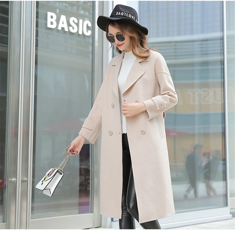 Высококачественное шерстяное пальто 2020 модное женское Шерстяное Пальто длинное