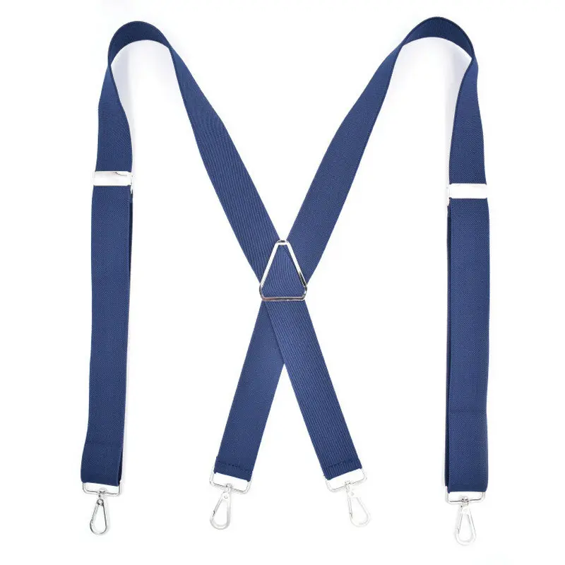 

4 Clips Men Shirt Stay 3.5cm Pants Trousers Clip-On Braces Lock Clamp Holder Belt Elastic Alloy Head Adjustable Strap Suspenders