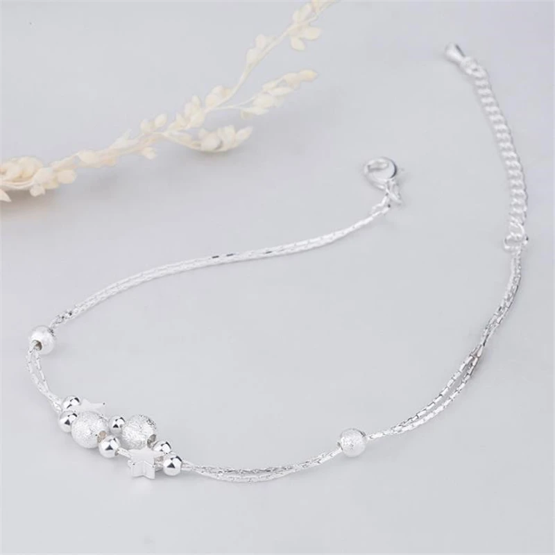 925 sterling silver ankle chain anklet bracelets for women party