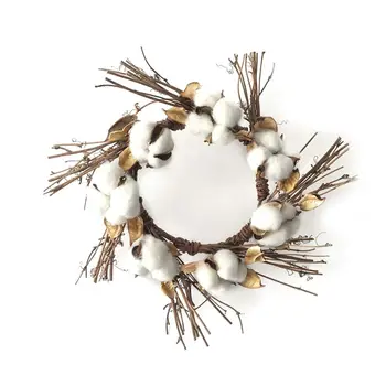 

Artificial Flowers Cotton Wreath Outdoor for Front Door Party Wedding Décor Q39B