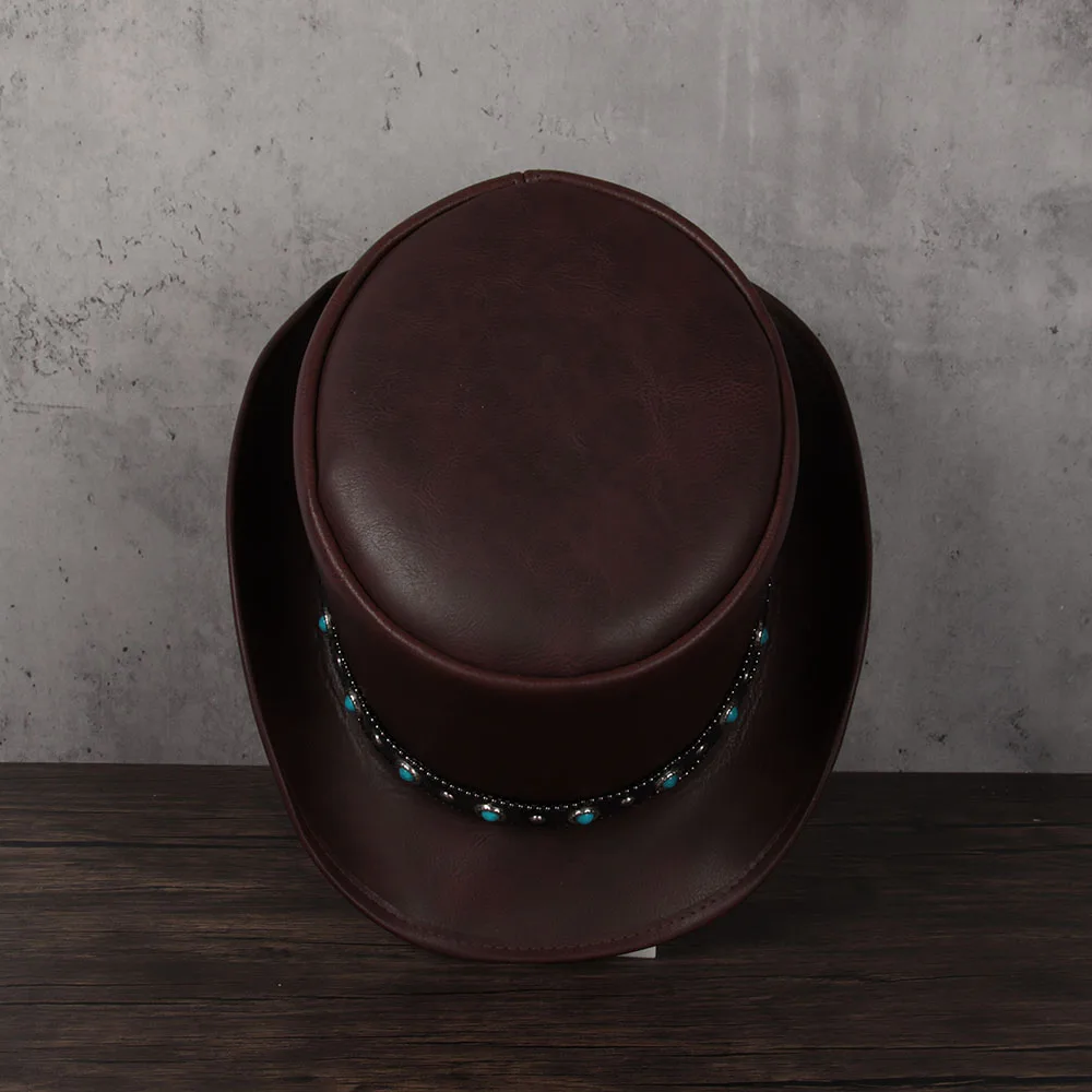 Acheter 100 Cuir Femmes Hommes Haut Chapeau President Fedoras Traditionnel Chapeau Magicien Steampunk Cosplay Partis Capable De Chapeaux De Drophiping 3size 13cm Top1 De 48 49 Du Movemotion Fr Dhgate Com