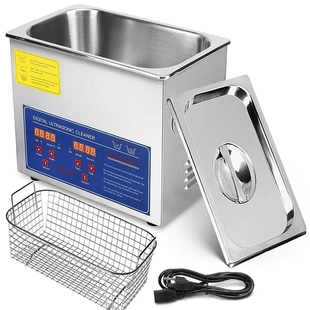 

Ultrasonic Cleaner 6L Total 380W Stainless Steel Industrial Ultrasonic Cleaner Jewelry Cleaner with Heater Timer（6L）