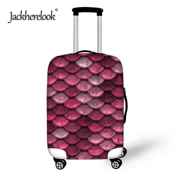 

Jackherelook Colorful Mermaid Flakes Pattern Elastic Trolley Case Protector Travel Luggage Cover for 18-28inch Suitcase Luggage