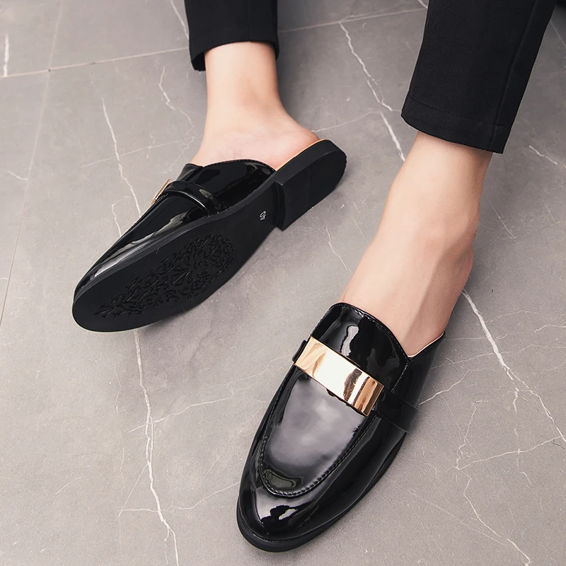 Summer Half Shoes for Men Leather Penny Loafers Male Slide Slipper Designer Italian Mules Mens Casual Driving Shoes Ayakkabi Summer Half Shoes for Men Leather Penny Loafers Male Slide Slipper Designer Italian Mules Mens Casual Driving Shoes Ayakkabi