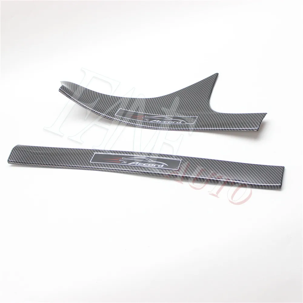 Накладка на порог из углеродного волокна для Honda Accord 2018 2020 10TH|Буксиры и подвесные