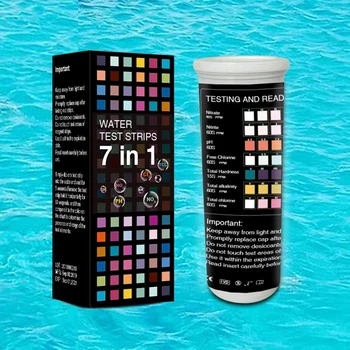 

50PCS Water Test Strips 7 In 1 Test Strips PH Level Aquarium Fish Tank Fish & Aquariums Swimming Pools