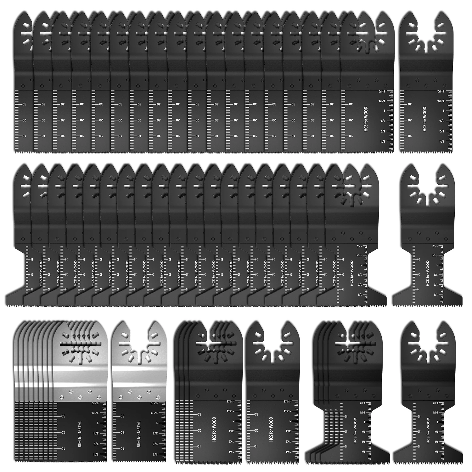 60 шт. многофункциональные биметаллические прецизионные пильные диски, Осциллирующее лезвие, набор для резки древесины, инструмент для ДСП, дисковая пила