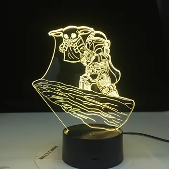 

Yoda and Darth vader Figure 3d Led Night Light Star Wars Desk Lamp for Kids Bedroom Decor Table Lamp Children Projection Light