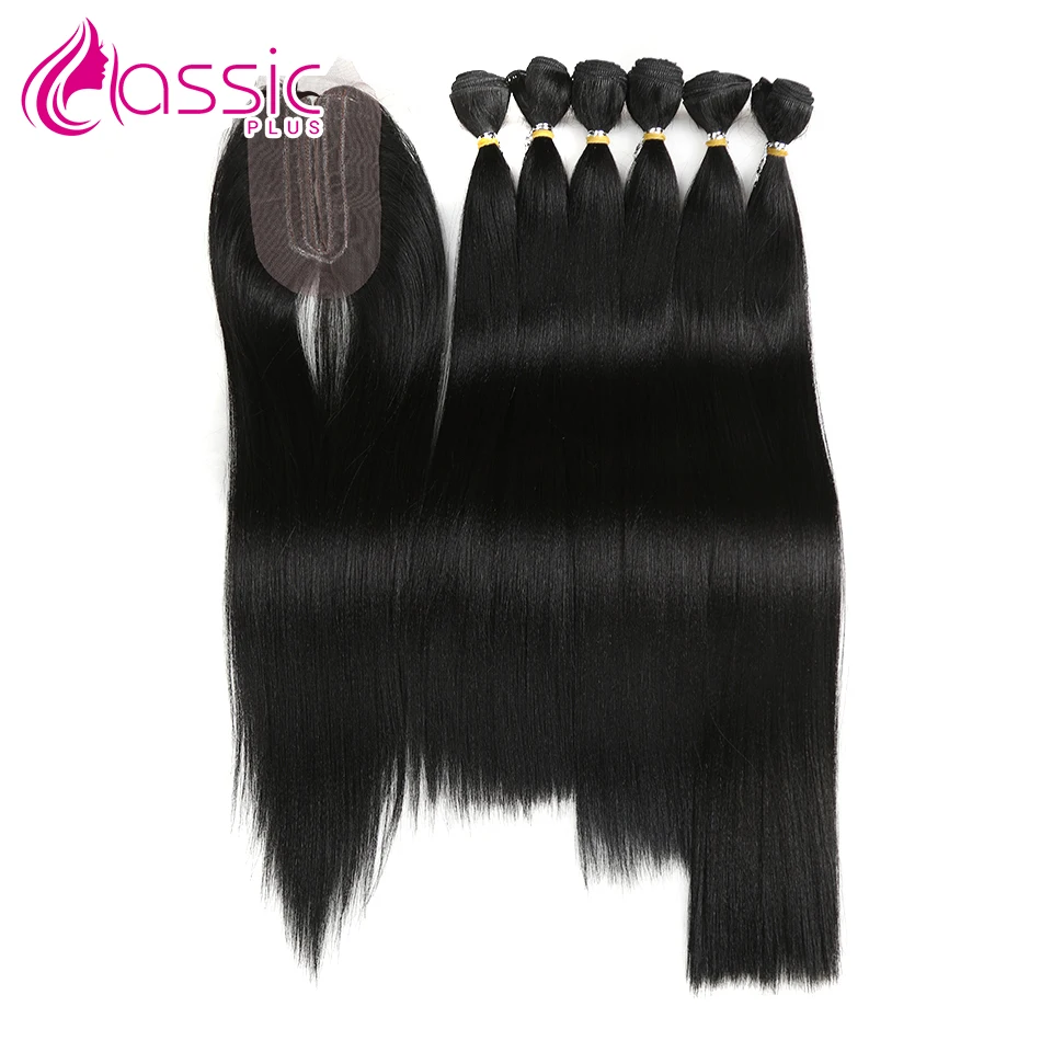 Yaki pacotes de cabelo reto 7 unidades