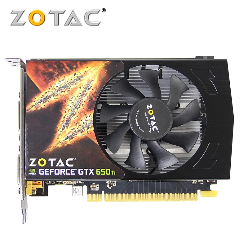 Видеокарта ZOTAC GeForce GTX650Ti 1GD5 128 бит 1 ГБ GDDR5 графические карты для nVIDIA оригинальная