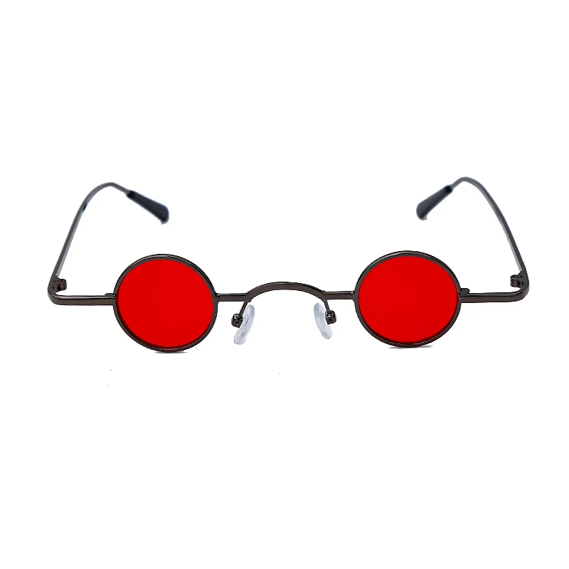 Стимпанк Круглые Солнцезащитные очки женские зеркальные Винтажные Солнцезащитные очки мужские маленькие оправы ретро солнцезащитные очки Брендовые дизайнерские очки - Цвет линз: 1