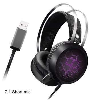

Stereo Gaming Headset Luminous Noise Cancelling Ear Headphones with Mic for PC Computer SGA998