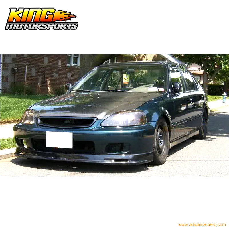 Подходит для 99 00 HONDA CIVIC MUGEN STYLE передний бампер губа спойлер BODYKIT уретан|bumper lip