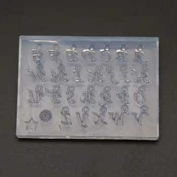 

DIY 26 Small Size English Letters Mold Kit Alphabet Pendant UV Resin Silicone Mold Jewelry Making Tools Nail Art Crafts