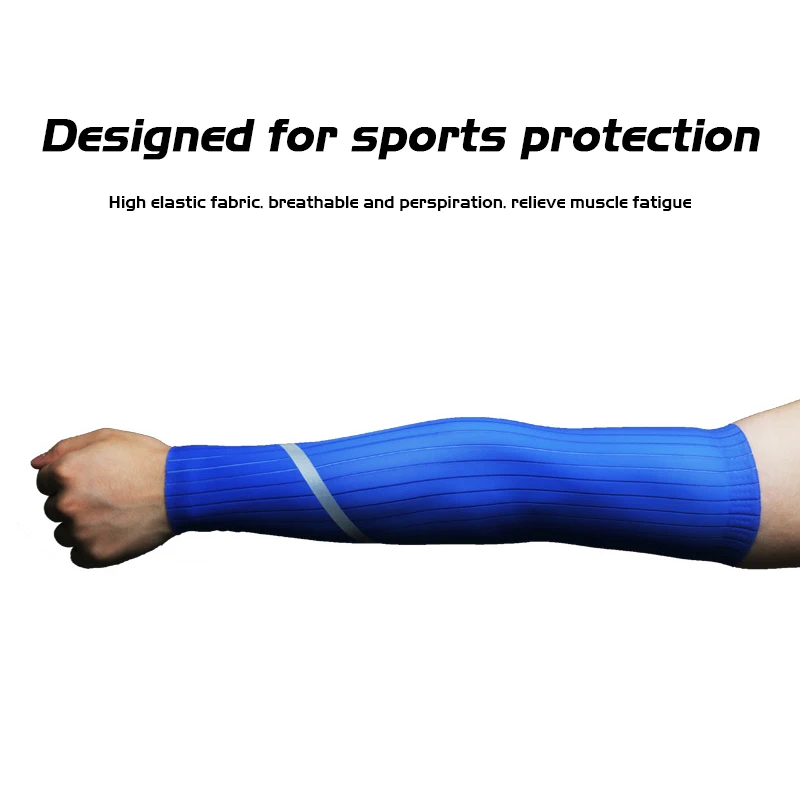 Summer Men Women Reflective Cycling Sleeves Arm Warmers Sun UV Protection Breathable Running Compression Arm Sleeves 5