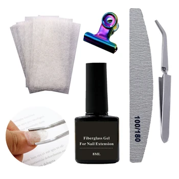 

Manicure Tool Practical Fiberglass Nail Kit Fiber Builder Tweezer Pinch Clip Polishing Scraper Reinforce DIY Salon Extension Gel