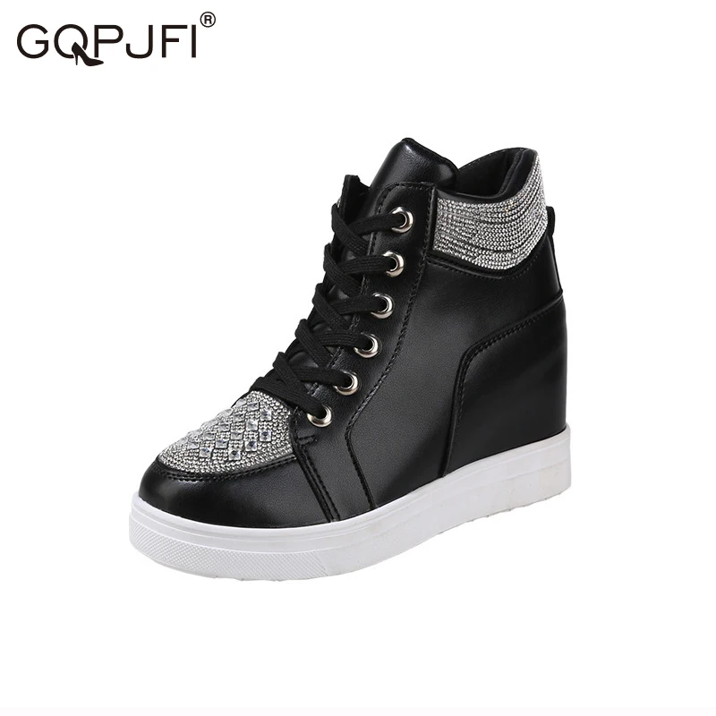 Женские туфли со стразами повседневная обувь для скейтборда на платформе