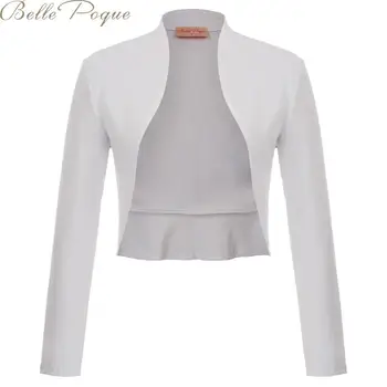 

belle poque New Women Cardigan Long-sleeve open stitch Short Jacket Cropped Mini Coat With Buttons 2020 autumn winter
