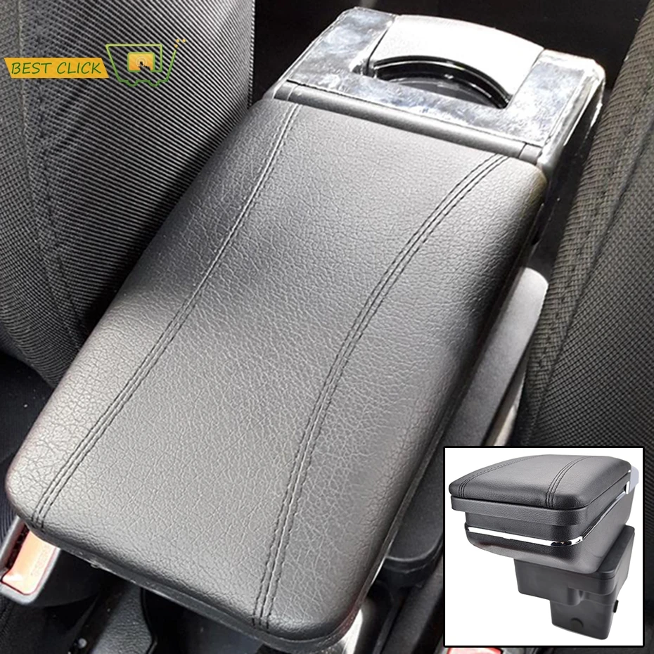 

XUKEY For Hyundai Accent Arm Rest 2011 - 2017 2012 2013 2014 2015 2016 Leather Black Armrest Center Console Box