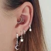 1 PCS Cute Small Star Ear Stud Cuff Earring Gold Color Cartilage Stainless Steel Helix Piercing Tragus Bar Ball Ear Jewelry ► Photo 3/6