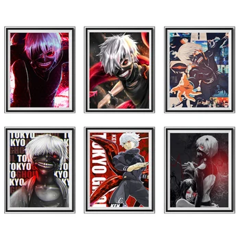 

Demon Ken Kaneki Tokyo Ghoul Original Anime Poster Canvas Art Wall Decor for Gift,8 x 10 Inches,No Frame,Set of 6