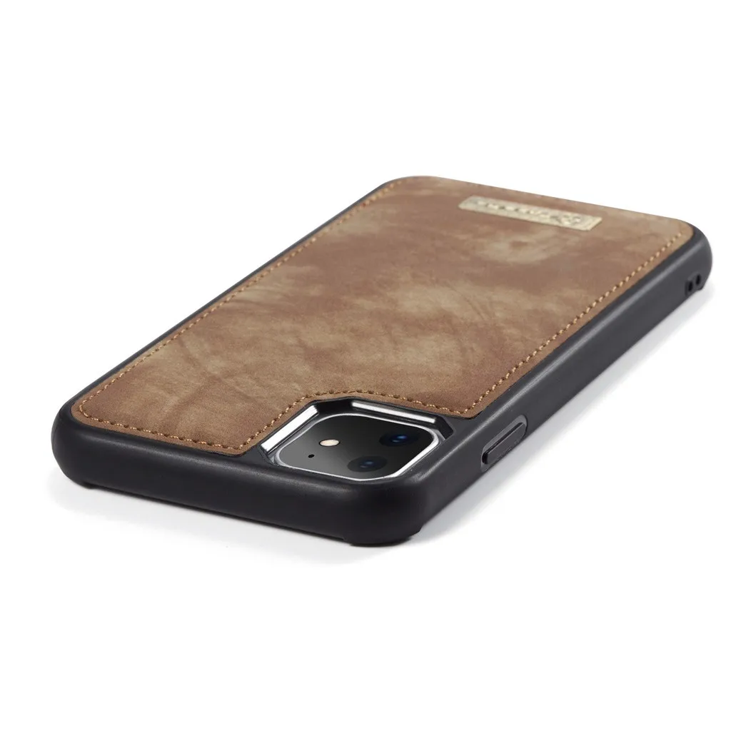 NEW CASEME For iPhone 11 2-in-1 11 Slots Wallet Genuine Zip Leather Case  Deluxe business smart phone magnetism Wallet bag - AliExpress Cellphones &  Telecommunications