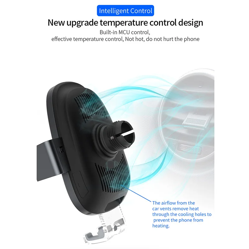 Car Air Vent Phone Charger Wireless Fast Charging Car Phone Holder Mount TD326