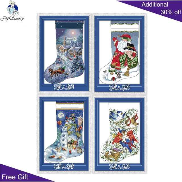 Counted Cross Stitch Kits Joy Sunday Christmas - Sunday Cross Stitch R308 3  14ct - Aliexpress