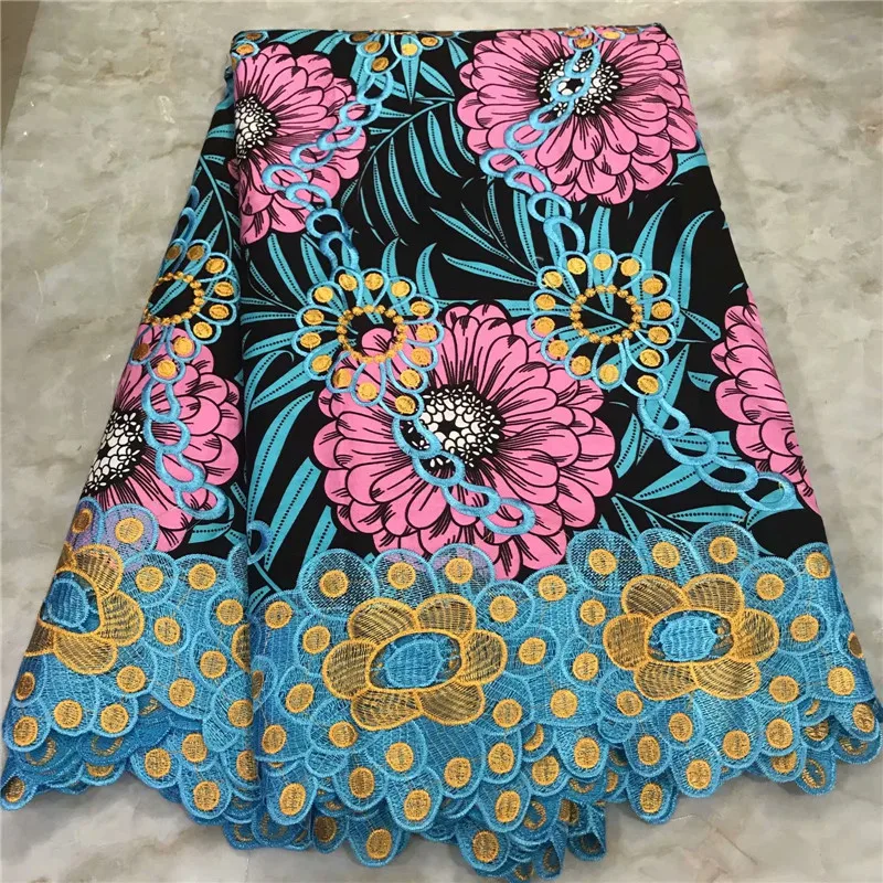 Новая Венди гипюровая кружевная ткань с вышивкой высокого качества восковая кружевная ткань со шнуром африканская восковая кружевная ткань для платья WD102822