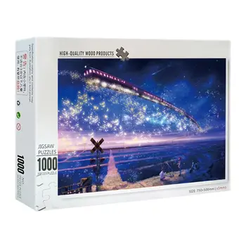

1000 Pieces Trains under the stars Puzzles Wooden Jigsaw Puzzles Floor Puzzle 094F
