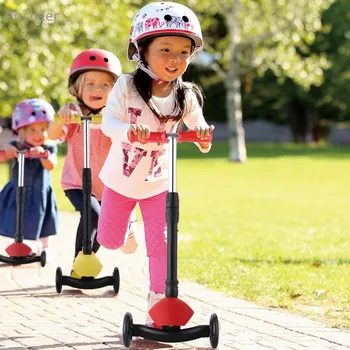 

New Aluminum Alloy Kick Scooter Adjustable Height Best Gifts for Children Kids Boys Girls Foot Scooters