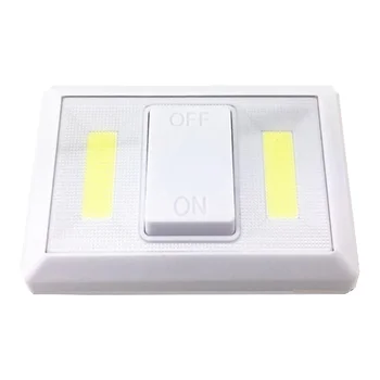 

Battery Operated Night Cabinet Cordless Wall Adhesive Switch Small COB LED