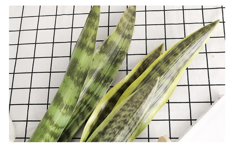 JAROWN Artificial Plants Sansevieria Branch Bonsai Decoration Fake Flower Plastic Tiger Piran Leaves Plants Home Garden Decors Office Decorative (20)