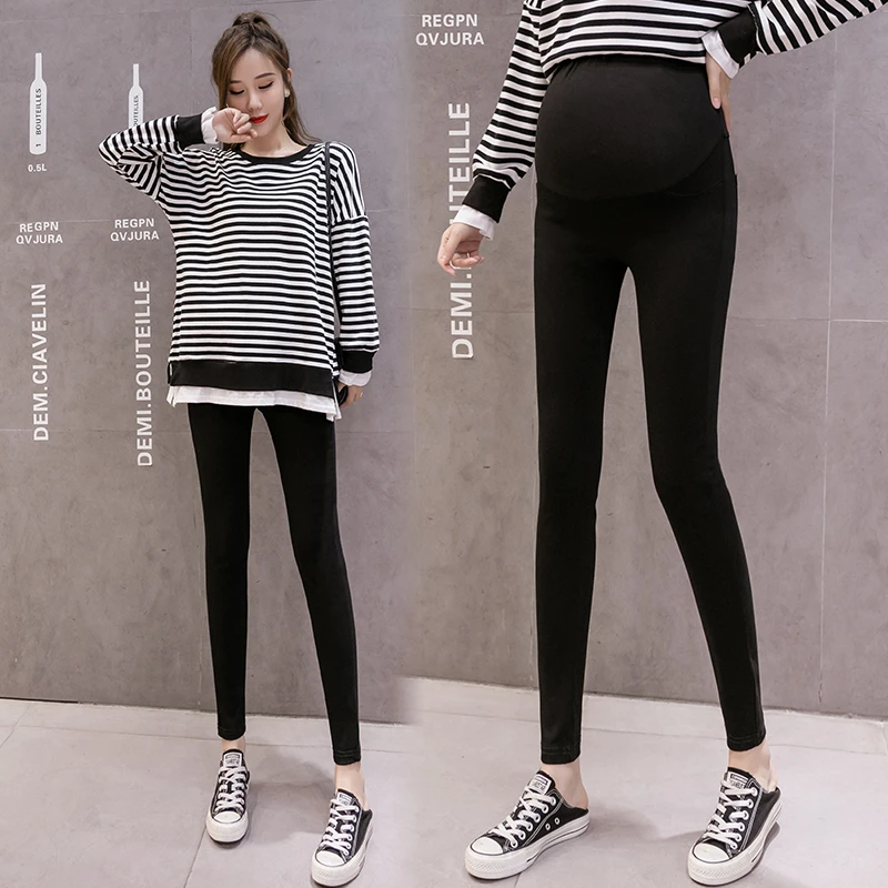 black skinny maternity trousers