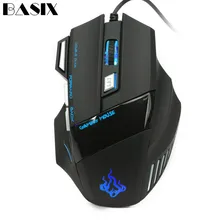 BASIX игровая мышь 5500 dpi Регулируемая 7 кнопок USB Проводная мышь красочная подсветка оптический геймер мышь для ПК Компьютерная мышь для лэптопа